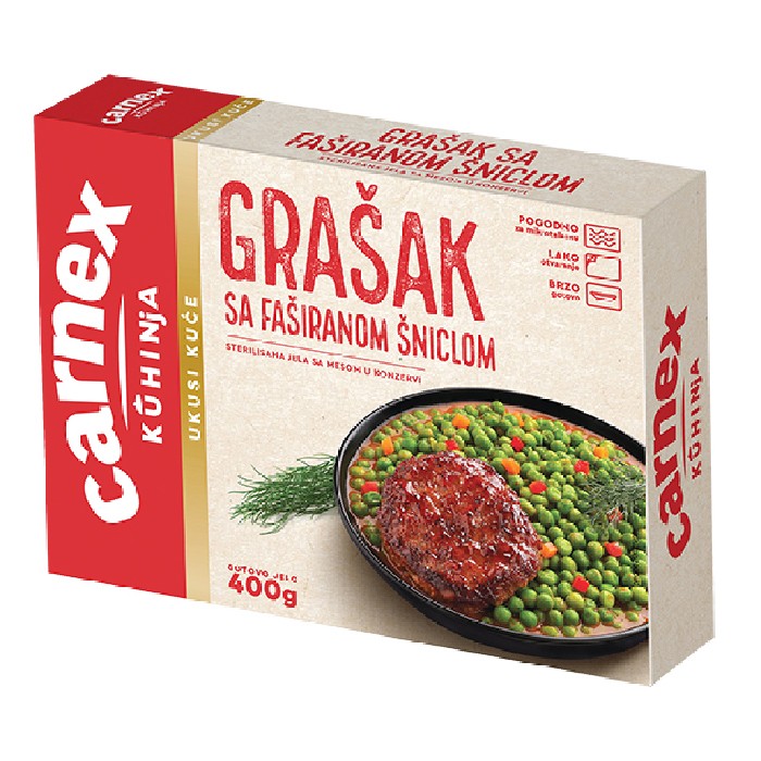 Grašak sa faširanom šniclom 400g